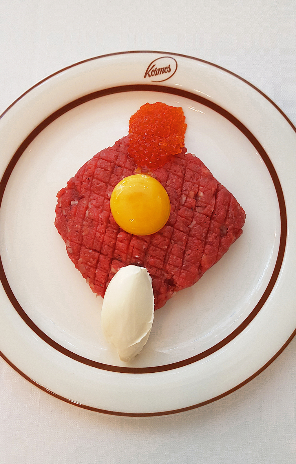 Tartar steak at Ravintola Kosmos.