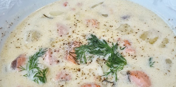 Salmon soup at Restaurant Story Image: Ideal Helsinki
